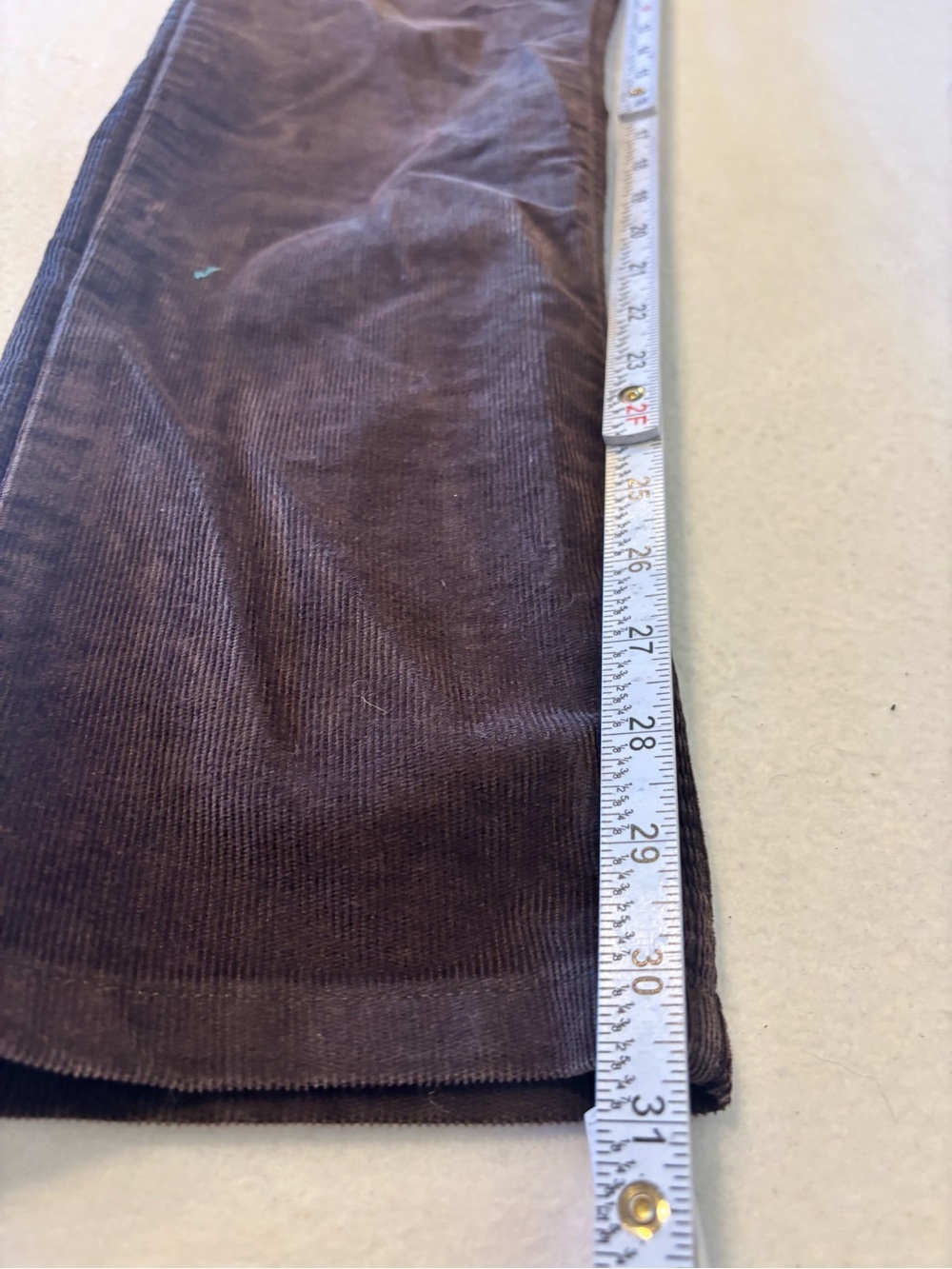 Toad&Co Jet Corduroy Lean Pants Brown Corduroy Straight Leg Stretch Size 31 - Picture 6 of 11